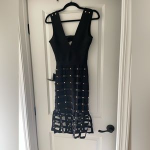 bebe bodycon dress small black
